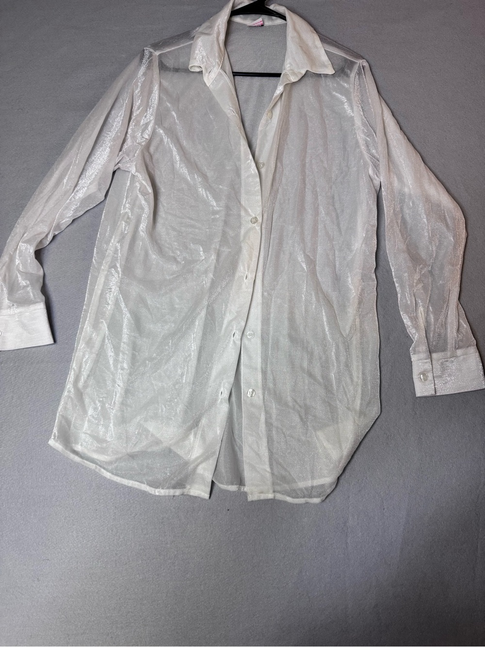 VENUS Sheer White Long-Sleeve Swim Cover Up